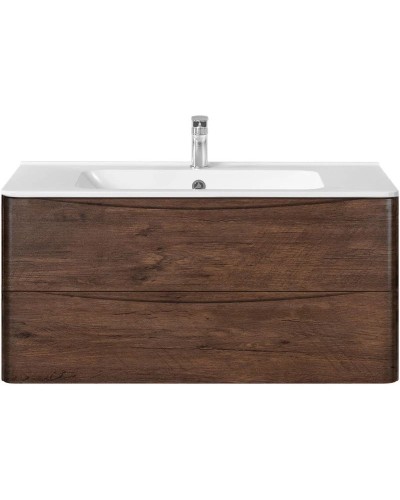 Комплект мебели темный дуб 100 см Vincea Paola VMC-2P100RW + VCB-2VP100W + VLM-2A100