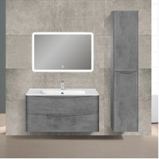 Комплект мебели бетон 100 см Vincea Paola VMC-2P100BT + VCB-2VP100W + VLM-2A100