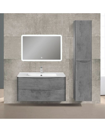 Комплект мебели бетон 100 см Vincea Paola VMC-2P100BT + VCB-2VP100W + VLM-2A100