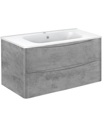 Комплект мебели бетон 100 см Vincea Paola VMC-2P100BT + VCB-2VP100W + VLM-2A100