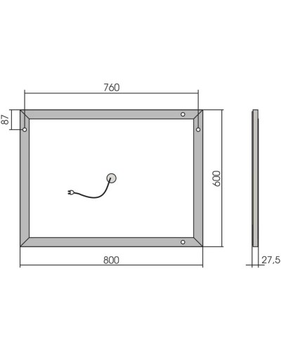 Комплект мебели темный дуб 81 см Vincea Norma VMC-2N800RW + VCB-2N800W + VLM-2B800