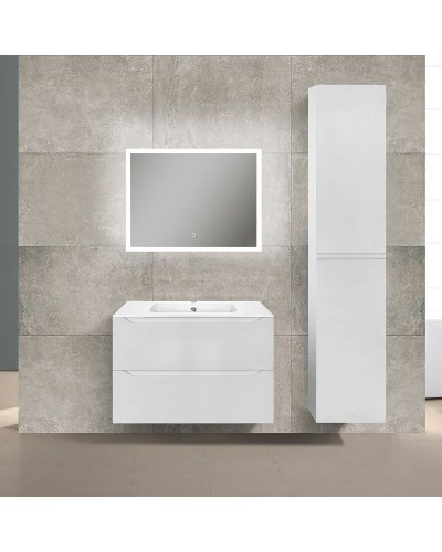 Комплект мебели белый глянец 81 см Vincea Norma VMC-2N800GW + VCB-2N800W + VLM-2B800