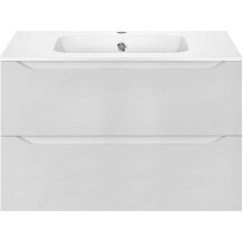 Комплект мебели белый глянец 81 см Vincea Norma VMC-2N800GW + VCB-2N800W + VLM-2B800