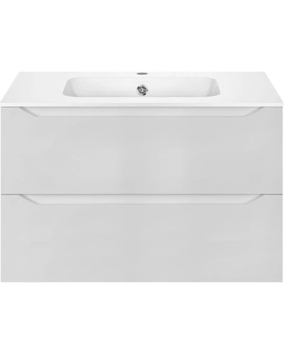 Комплект мебели белый глянец 81 см Vincea Norma VMC-2N800GW + VCB-2N800W + VLM-2B800