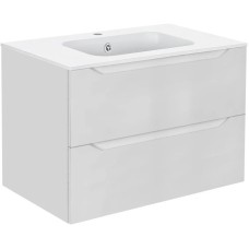 Комплект мебели белый глянец 81 см Vincea Norma VMC-2N800GW + VCB-2N800W + VLM-2B800