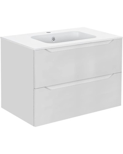 Комплект мебели белый глянец 81 см Vincea Norma VMC-2N800GW + VCB-2N800W + VLM-2B800