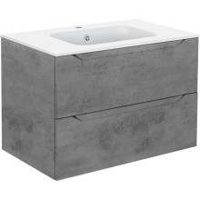 Комплект мебели бетон 81 см Vincea Norma VMC-2N800BT + VCB-2N800W + VLM-2B800