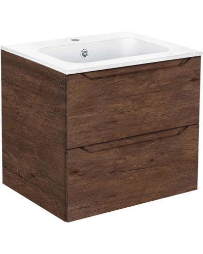 Комплект мебели темный дуб 61 см Vincea Norma VMC-2N600RW + VCB-2N600W + VLM-2J600