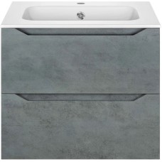 Комплект мебели бетон 61 см Vincea Norma VMC-2N600BT + VCB-2N600W + VLM-2J600