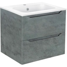 Комплект мебели бетон 61 см Vincea Norma VMC-2N600BT + VCB-2N600W + VLM-2J600