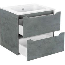 Комплект мебели бетон 61 см Vincea Norma VMC-2N600BT + VCB-2N600W + VLM-2J600