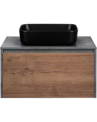 Комплект мебели дуб табачный/бетон 80 см Vincea Mesa VMC-2MS800TB + VBS-105MB + VLM-2N600+