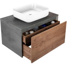 Комплект мебели дуб табачный/бетон 80 см Vincea Mesa VMC-2MS800TB + VBS-105 + VLM-2N600+