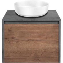Комплект мебели дуб табачный/бетон 60 см Vincea Mesa VMC-2MS600TB + VBS-104 + VLM-2N600+