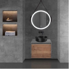 Комплект мебели дуб табачный/бетон 60 см Vincea Mesa VMC-2MS600TB + VBS-104MB + VLM-2N600+