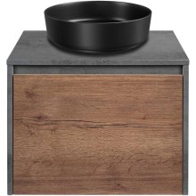 Комплект мебели дуб табачный/бетон 60 см Vincea Mesa VMC-2MS600TB + VBS-104MB + VLM-2N600+