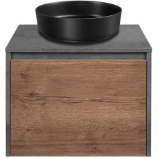 Комплект мебели дуб табачный/бетон 60 см Vincea Mesa VMC-2MS600TB + VBS-104MB + VLM-2N600+