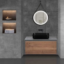 Комплект мебели дуб табачный/бетон 100 см Vincea Mesa VMC-2MS100TB + VBS-105MB + VLM-2N600+