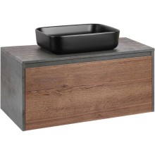 Комплект мебели дуб табачный/бетон 100 см Vincea Mesa VMC-2MS100TB + VBS-105MB + VLM-2N600+