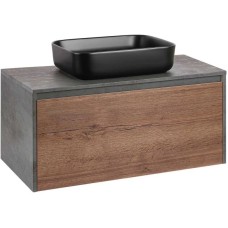 Комплект мебели дуб табачный/бетон 100 см Vincea Mesa VMC-2MS100TB + VBS-105MB + VLM-2N600+