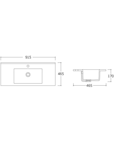 Комплект мебели темный дуб 91,5 см Vincea Mia VMC-2MC900RW + VBS-13990 + VLM-3VN800