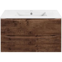 Комплект мебели темный дуб 91,5 см Vincea Mia VMC-2MC900RW + VBS-13990 + VLM-3VN800