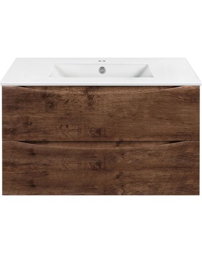 Комплект мебели темный дуб 91,5 см Vincea Mia VMC-2MC900RW + VBS-13990 + VLM-3VN800