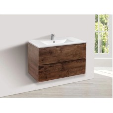 Комплект мебели темный дуб 81,5 см Vincea Mia VMC-2MC800RW + VBS-13980 + VLM-3VN800