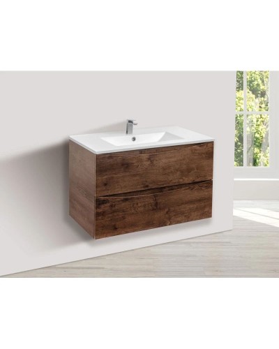 Комплект мебели темный дуб 81,5 см Vincea Mia VMC-2MC800RW + VBS-13980 + VLM-3VN800