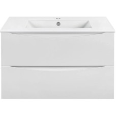 Комплект мебели белый глянец 81,5 см Vincea Mia VMC-2MC800GW + VBS-13980 + VLM-3VN800