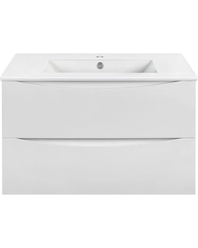 Комплект мебели белый глянец 81,5 см Vincea Mia VMC-2MC800GW + VBS-13980 + VLM-3VN800