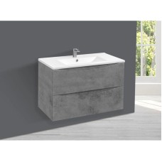 Комплект мебели бетон 81,5 см Vincea Mia VMC-2MC800BT + VBS-13980 + VLM-3VN800