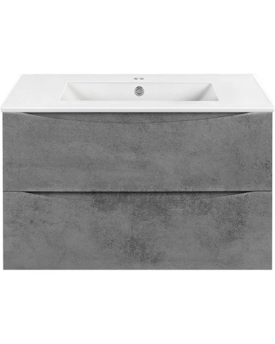 Комплект мебели бетон 81,5 см Vincea Mia VMC-2MC800BT + VBS-13980 + VLM-3VN800