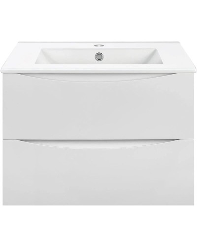 Комплект мебели белый глянец 61,5 см Vincea Mia VMC-2MC600GW + VBS-13960 + VLM-2B600