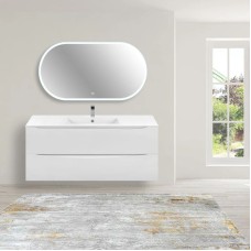 Комплект мебели белый глянец 121,5 см Vincea Mia VMC-2MC120GW + VBS-13120 + VLM-2K120