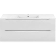 Комплект мебели белый глянец 121,5 см Vincea Mia VMC-2MC120GW + VBS-13120 + VLM-2K120