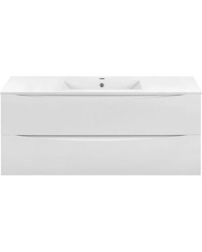 Комплект мебели белый глянец 121,5 см Vincea Mia VMC-2MC120GW + VBS-13120 + VLM-2K120