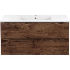 Комплект мебели темный дуб 101,5 см Vincea Mia VMC-2MC100RW + VBS-13100 + VLM-3VN100