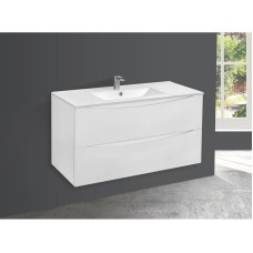 Комплект мебели белый глянец 101,5 см Vincea Mia VMC-2MC100GW + VBS-13100 + VLM-3VN100