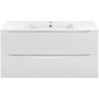 Комплект мебели белый глянец 101,5 см Vincea Mia VMC-2MC100GW + VBS-13100 + VLM-3VN100