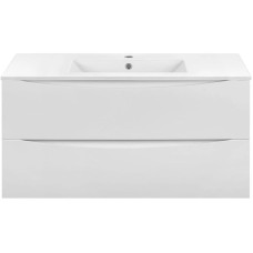 Комплект мебели белый глянец 101,5 см Vincea Mia VMC-2MC100GW + VBS-13100 + VLM-3VN100