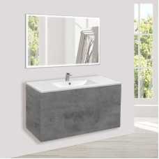 Комплект мебели бетон 101,5 см Vincea Mia VMC-2MC100BT + VBS-13100 + VLM-3VN100