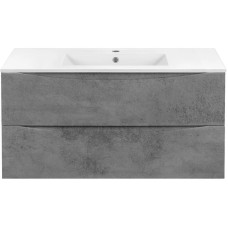 Комплект мебели бетон 101,5 см Vincea Mia VMC-2MC100BT + VBS-13100 + VLM-3VN100