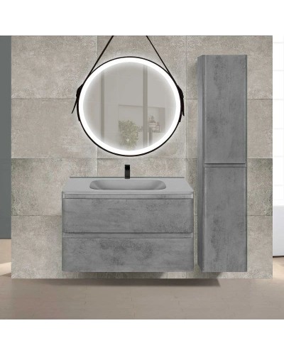 Комплект мебели бетон 79,4 см Vincea Vico VMC-2V800BT + VCB-2VP800G + VLM-2N700+