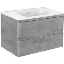 Комплект мебели бетон 79,4 см Vincea Vico VMC-2V800BT + VCB-2VP800W + VLM-2A800