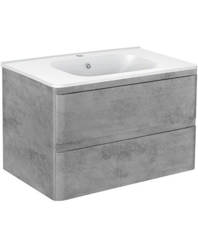 Комплект мебели бетон 79,4 см Vincea Vico VMC-2V800BT + VCB-2VP800W + VLM-2A800