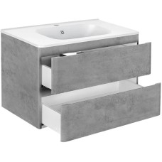 Комплект мебели бетон 79,4 см Vincea Vico VMC-2V800BT + VCB-2VP800W + VLM-2A800