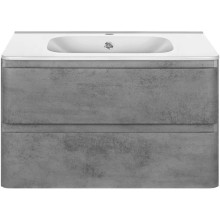 Комплект мебели бетон 79,4 см Vincea Vico VMC-2V800BT + VCB-2VP800W + VLM-2A800