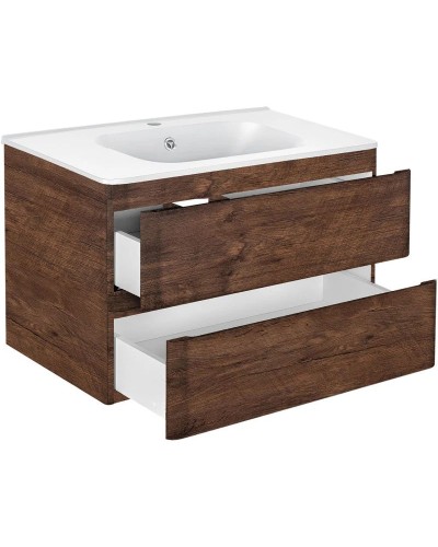 Комплект мебели темный дуб 79,4 см Vincea Vico VMC-2V800RW + VCB-2VP800W + VLM-2A800