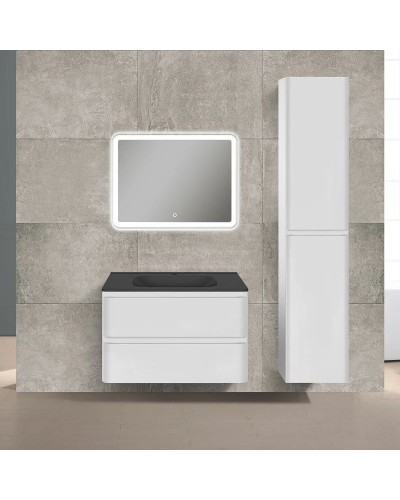 Комплект мебели белый глянец 79,4 см Vincea Vico VMC-2V800GW + VCB-2VP800B + VLM-2A800